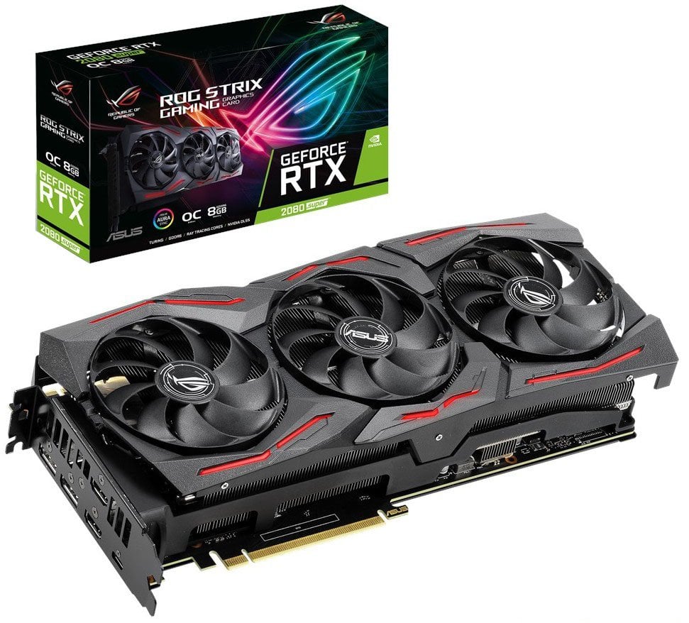 Продать Видеокарта Asus GeForce RTX 2080 SUPER STRIX OC 8192MB  (ROG-STRIX-RTX2080S-O8G-GAMING) по Trade-In интернет-магазине Телемарт -  Киев, Днепр, Украина