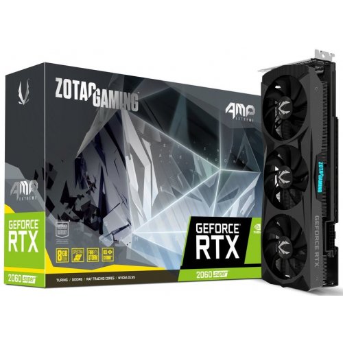 Продать Видеокарта Zotac GeForce RTX 2060 SUPER AMP Extreme 8192MB (ZT-T20610B-10P) по Trade-In интернет-магазине Телемарт - Киев, Днепр, Украина фото