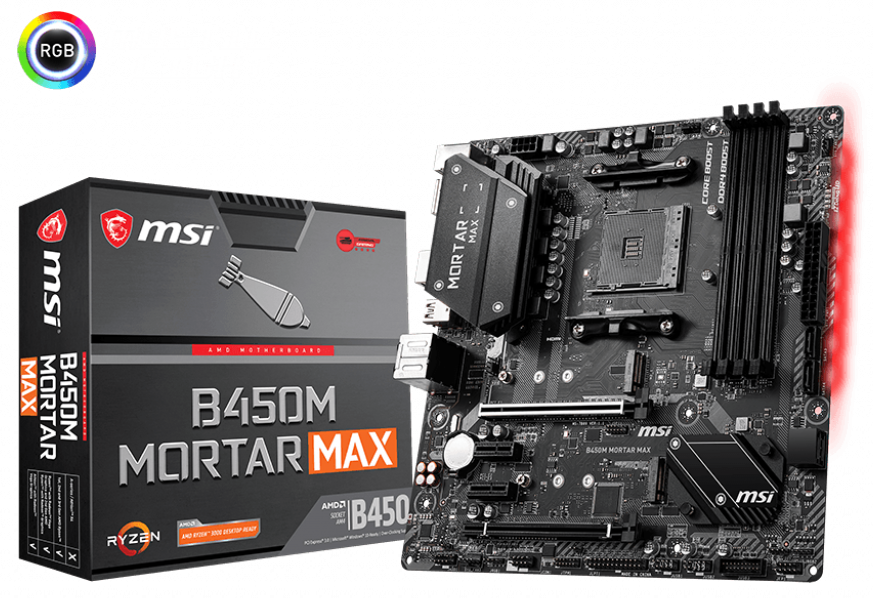 Материнская плата msi b450m mortar max совместимость с процессорами