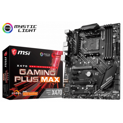 Фото Материнська плата MSI X470 GAMING PLUS MAX (sAM4, AMD X470)