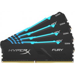 Фото Kingston DDR4 64GB (4x16GB) 3000Mhz HyperX Fury RGB (HX430C15FB3AK4/64)