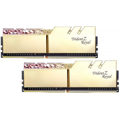 Продати ОЗП G.Skill DDR4 16GB (2x8GB) 3200Mhz Trident Z Royal Gold (F4-3200C16D-16GTRG) за Trade-In у інтернет-магазині Телемарт - Київ, Дніпро, Україна фото