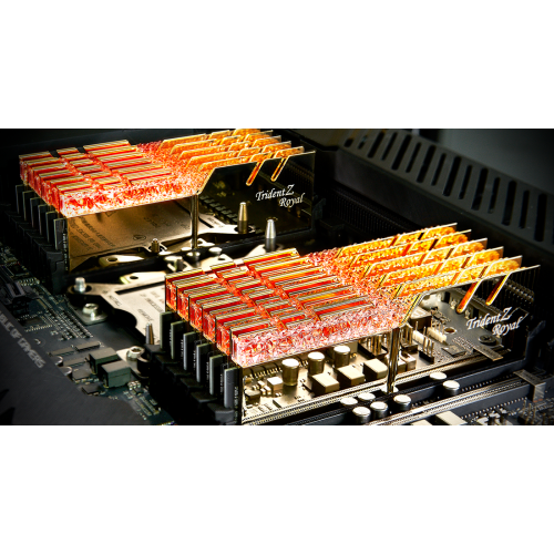 Photo RAM G.Skill DDR4 16GB (2x8GB) 3200Mhz Trident Z Royal Gold (F4-3200C16D-16GTRG)