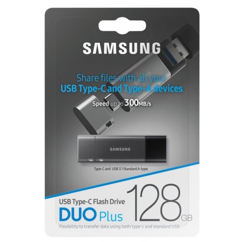 Купить Накопитель Samsung Duo Plus 128GB USB Type-C (MUF-128DB/APC) - цена в Харькове, Киеве, Днепре, Одессе
в интернет-магазине Telemart фото