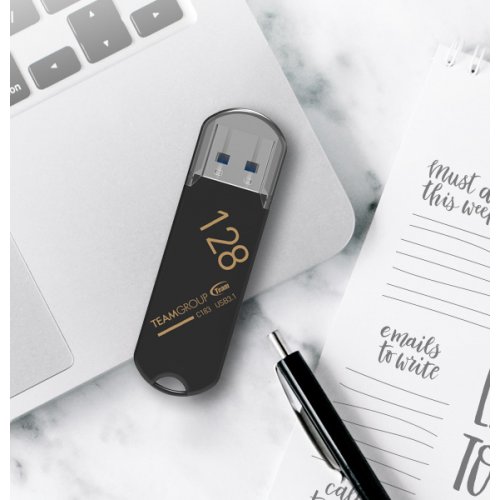 Купить Накопитель Team C183 128GB USB 3.1 (TC1833128GB01) Black - цена в Харькове, Киеве, Днепре, Одессе
в интернет-магазине Telemart фото