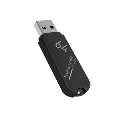 Купити Накопичувач Team C182 64GB USB 2.0 (TC18264GB01) Black - ціна в Києві, Львові, Вінниці, Хмельницькому, Франківську, Україні | інтернет-магазин TELEMART.UA фото