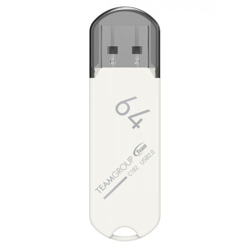 Купити Накопичувач Team C182 64GB USB 2.0 (TC18264GW01) White - ціна в Києві, Львові, Вінниці, Хмельницькому, Франківську, Україні | інтернет-магазин TELEMART.UA фото