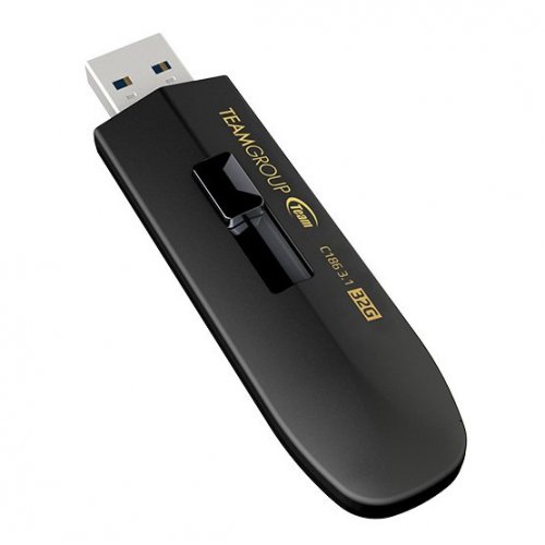 Купить Накопитель Team C186 32GB USB 3.1 (TC186332GB01) Black - цена в Харькове, Киеве, Днепре, Одессе
в интернет-магазине Telemart фото