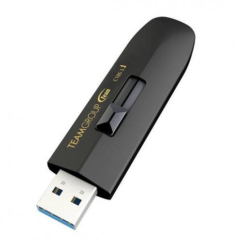 Купить Накопитель Team C186 64GB USB 3.1 (TC186364GB01) Black - цена в Харькове, Киеве, Днепре, Одессе
в интернет-магазине Telemart фото