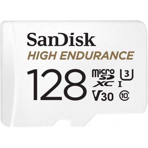 Купить Карта памяти SanDisk microSDXC High Endurance 128GB Class 10 UHS-I U3 V30 (с адаптером) (SDSQQNR-128G-GN6IA) - цена в Харькове, Киеве, Днепре, Одессе
в интернет-магазине Telemart фото
