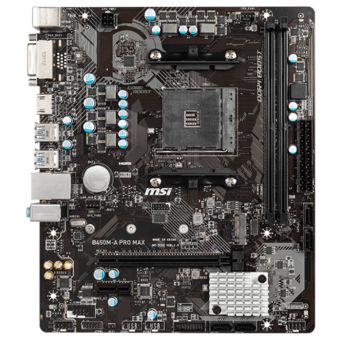 Продати Материнська плата MSI B450M-A PRO MAX (sAM4, AMD B450) за Trade-In у інтернет-магазині Телемарт - Київ, Дніпро, Україна фото