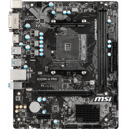 Photo Motherboard MSI A320M-A PRO (sAM4, AMD A320)