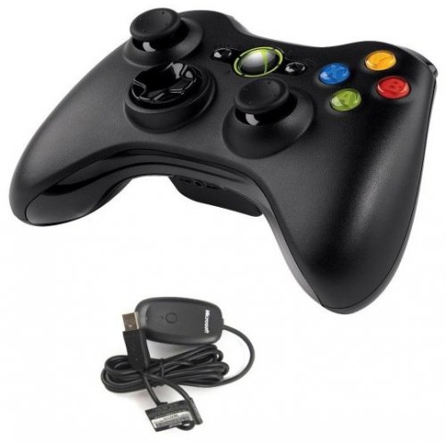 Джойстик Microsoft Xbox 360 Wireless Controlle + PC USB Reciver Black купить в Украине: Киев, Днепр, Харьков, Одесса  | Низкая цена, отзывы, характеристики от TELEMART фото