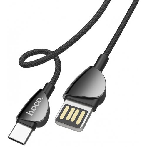 Купить USB Кабель Hoco U62 Simple USB to USB Type-C 3A 1.2m double-sided Data/Charge Black - цена в Харькове, Киеве, Днепре, Одессе
в интернет-магазине Telemart фото