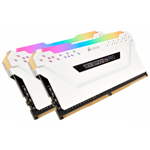 Photo RAM Corsair DDR4 16GB (2x8GB) 3200Mhz Vengeance RGB Pro White (CMW16GX4M2C3200C16W)