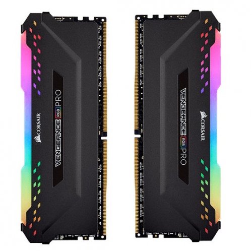 Фото ОЗУ Corsair DDR4 16GB (2x8GB) 3600Mhz Vengeance RGB Pro Black (CMW16GX4M2C3600C18)