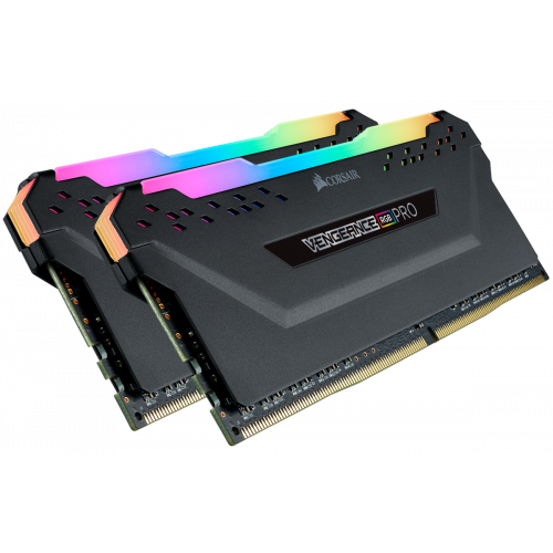 Фото ОЗП Corsair DDR4 32GB (2x16GB) 3200Mhz Vengeance RGB Pro Black (CMW32GX4M2C3200C16)