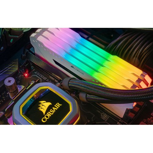 Фото ОЗП Corsair DDR4 32GB (2x16GB) 3200Mhz Vengeance RGB Pro White (CMW32GX4M2C3200C16W)