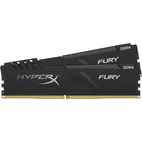 Фото ОЗП HyperX DDR4 8GB (2x4GB) 2400Mhz Fury Black (HX424C15FB3K2/8)