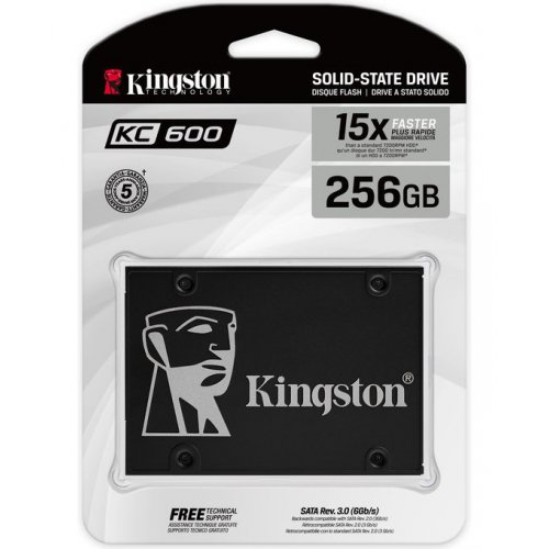 Photo SSD Drive Kingston KC600 3D NAND TLC 256GB 2.5