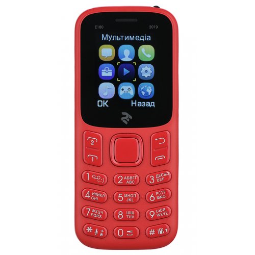 Купити Мобільний телефон 2E E180 2019 DualSim (680576170057) Red - ціна в Києві, Львові, Вінниці, Хмельницькому, Франківську, Україні | інтернет-магазин TELEMART.UA фото