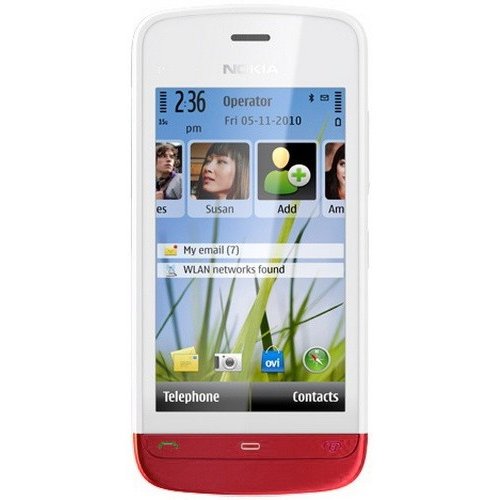 Купить Мобильный телефон Nokia C5-03 White Red - цена в Харькове, Киеве, Днепре, Одессе
в интернет-магазине Telemart фото