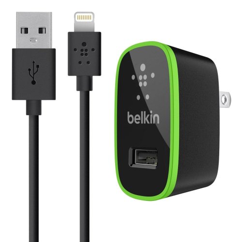 Мережевий зарядний пристрій Belkin Home Charger Lightning 2.1A (F8J052) Black купити в Україні: Київ, Львів, Хмельницький, Тернопіль, Івано-Франківськ | Низька ціна, відгуки, характеристики від TELEMART фото