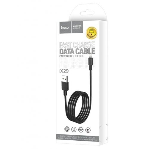 USB Кабель Hoco X29 Superior style USB to Lightning 2A 1m Charge/Sync Black купити в Україні | Telemart фото