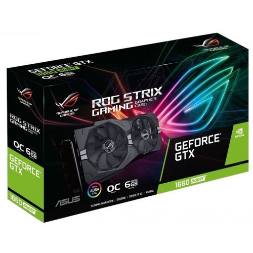 Фото Видеокарта Asus ROG GeForce GTX 1660 SUPER STRIX OC 6144MB (ROG-STRIX-GTX1660S-O6G-GAMING)