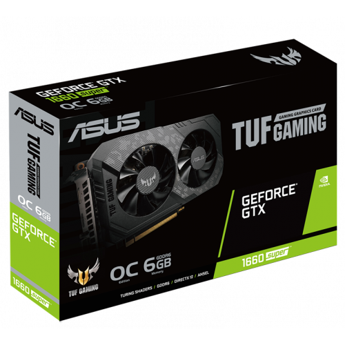 Фото Видеокарта Asus TUF GeForce GTX 1660 SUPER OC 6144MB (TUF-GTX1660S-O6G-GAMING)