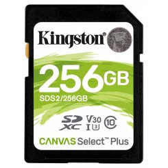 Карта памяти Kingston SDXC Canvas Select Plus 256GB Class 10 UHS-I U3 V30 (SDS2/256GB)