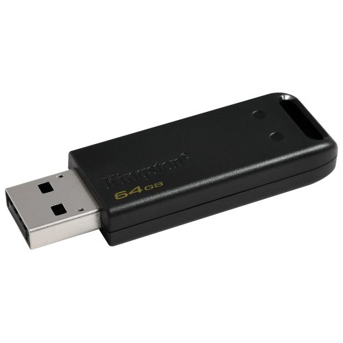 Купить Накопитель Kingston DataTraveller 20 64GB USB 2.0 (DT20/64GB) Black - цена в Харькове, Киеве, Днепре, Одессе
в интернет-магазине Telemart фото