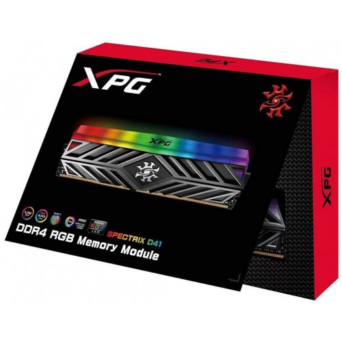 Photo RAM ADATA DDR4 16GB 3000Mhz XPG Spectrix D41 Titanium Gray (AX4U3000316G16-ST41)