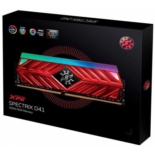 Продать ОЗУ ADATA DDR4 16GB 3200Mhz XPG Spectrix D41 Red (AX4U3200316G16-SR41) по Trade-In интернет-магазине Телемарт - Киев, Днепр, Украина фото