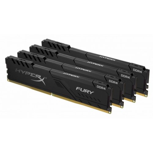 Фото ОЗУ HyperX DDR4 64GB (4x16GB) 2666Mhz Fury Black (HX426C16FB3K4/64)