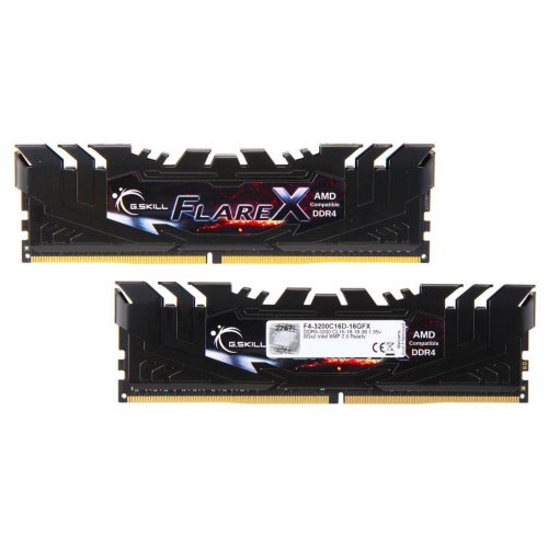 Photo RAM G.Skill DDR4 16GB (2x8GB) 3200Mhz Flare X (F4-3200C16D-16GFX)