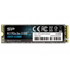 Photo SSD Drive Silicon Power P34A60 3D NAND 512GB M.2 (2280 PCI-E) NVMe x4 (SP512GBP34A60M28)