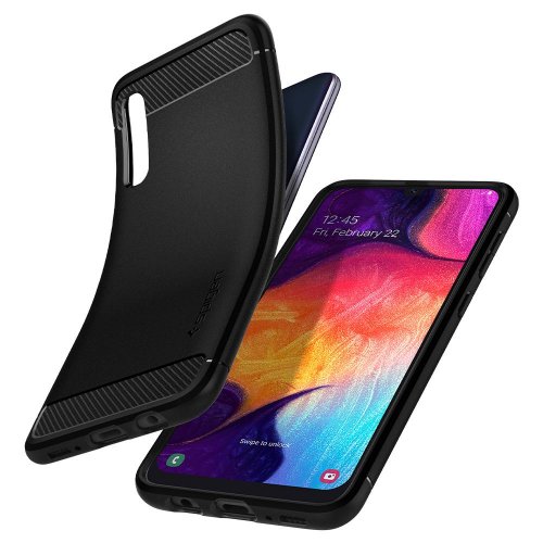 Чохол Spigen для Samsung Galaxy A50 Rugged Armor (611CS26199) Matte Black купити в Україні | Telemart фото
