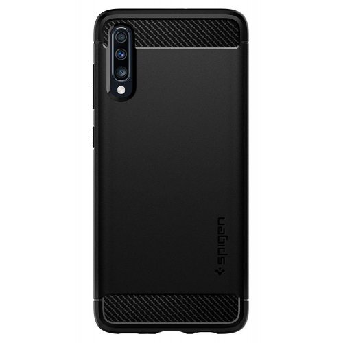 Чохол Spigen для Samsung Galaxy A70 Rugged Armor (620CS26386) Matte Black купити в Україні | Telemart фото