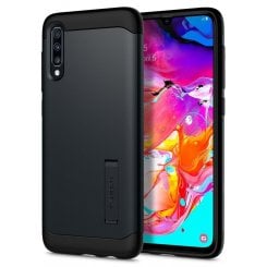 Чохол Spigen для Samsung Galaxy A70 Slim Armor (620CS26391) Metal Slate