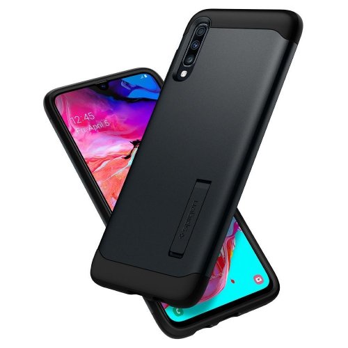 Чохол Spigen для Samsung Galaxy A70 Slim Armor (620CS26391) Metal Slate купити в Україні | Telemart фото