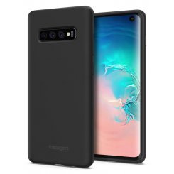Чохол Spigen для Samsung Galaxy S10 Silicone Fit (605CS25818) Black