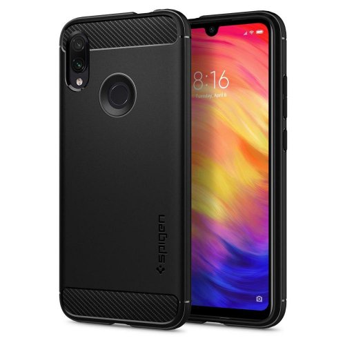 Чехол Spigen для Xiaomi Redmi Note 7 Pro/Note 7 Rugged Armor (S34CS26086) Matte Black купить в Украине: Киев, Днепр, Харьков, Одесса  | Низкая цена, отзывы, характеристики от TELEMART фото