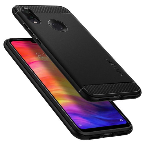 Чехол Spigen для Xiaomi Redmi Note 7 Pro/Note 7 Rugged Armor (S34CS26086) Matte Black купить в Украине: Киев, Днепр, Харьков, Одесса  | Низкая цена, отзывы, характеристики от TELEMART фото