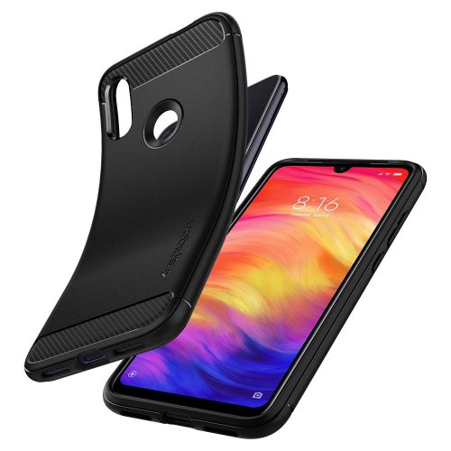 Чехол Spigen для Xiaomi Redmi Note 7 Pro/Note 7 Rugged Armor (S34CS26086) Matte Black купить в Украине: Киев, Днепр, Харьков, Одесса  | Низкая цена, отзывы, характеристики от TELEMART фото