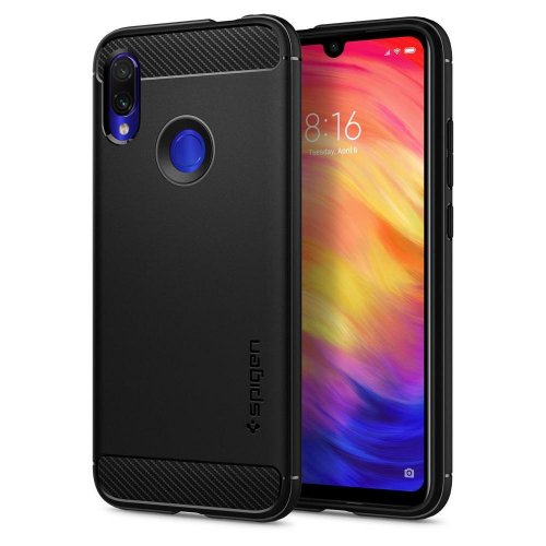 Чехол Spigen для Xiaomi Redmi Note 7 Pro/Note 7 Rugged Armor (S34CS26086) Matte Black купить в Украине: Киев, Днепр, Харьков, Одесса  | Низкая цена, отзывы, характеристики от TELEMART фото
