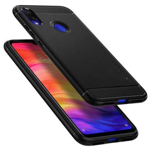 Чехол Spigen для Xiaomi Redmi Note 7 Pro/Note 7 Rugged Armor (S34CS26086) Matte Black купить в Украине: Киев, Днепр, Харьков, Одесса  | Низкая цена, отзывы, характеристики от TELEMART фото
