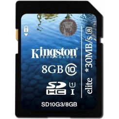 Карта пам'яті Kingston SDHC 8GB Class 10 UHS-I G3 Elite 30MB/s (SD10G3/8GB)