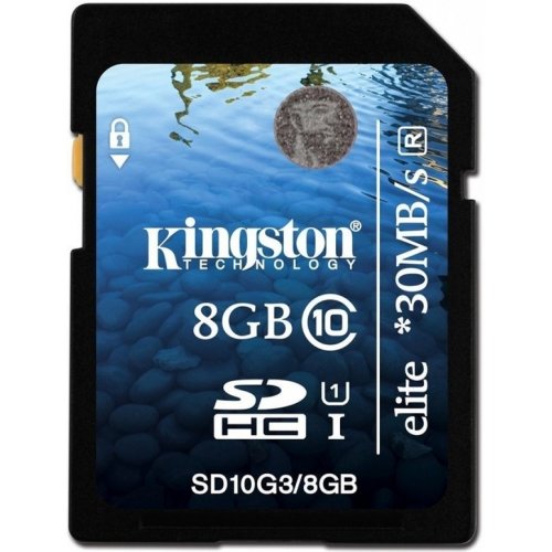 Купить Карта памяти Kingston SDHC 8GB Class 10 UHS-I G3 Elite 30MB/s (SD10G3/8GB) - цена в Харькове, Киеве, Днепре, Одессе
в интернет-магазине Telemart фото