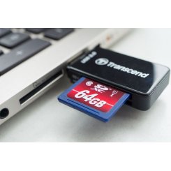 Карта памяти Transcend SDXC 64GB Class 10 (с кардридером) (TS64GSDXC10-P2)
